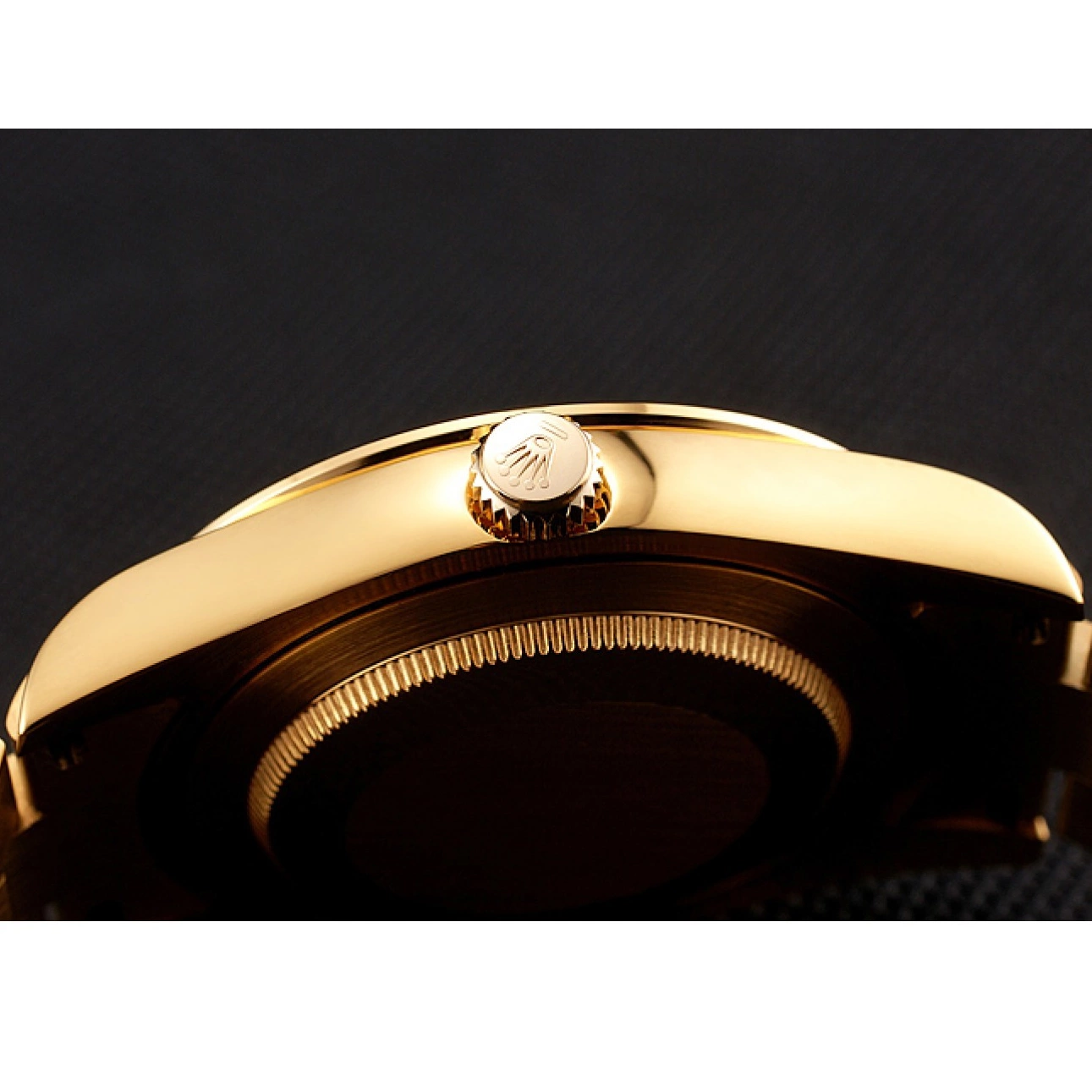 Good Copy Rolex Watches 1454101 Black Swiss Rolex Gold Diamonds Dial And Bracelet Rubies Day-Date 0803